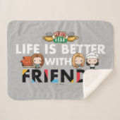 Mit FRIENDS™ Chibi Kunst ist das Leben besser Sherpadecke (Vorderseite (Horizontal))