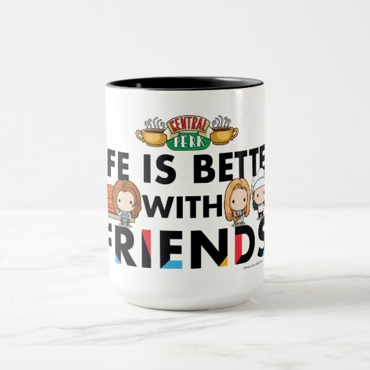Mit FRIENDS™ Chibi Kunst ist das Leben besser Tasse (Zentrum)