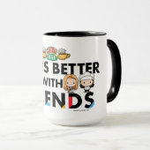Mit FRIENDS™ Chibi Kunst ist das Leben besser Tasse (VorderseiteRechts)