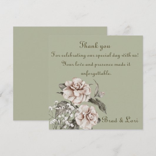 Mit fröhlichen Herzen Dankeskarte (Vorne/Hinten)