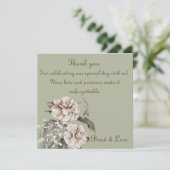 Mit fröhlichen Herzen Dankeskarte (Stehend Vorderseite)