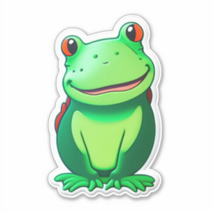 Mit Froschstickersammlungen Spaß machen Aufkleber
