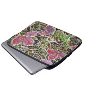 Mit Frost bedeckte Blätter, Kanada Laptopschutzhülle (Vorne Knopf)