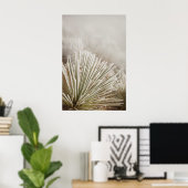 Mit Frost bedeckte Yucca im Winter Poster (Heimbüro)