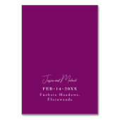 💍 mit Fuchsia-Verzauberung: Wasserfarbe Tischnummer (Rückseite)