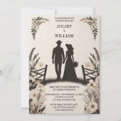 Mit Garden Floral Spring Wood Boho Rustikale Hochz Einladung (Vorderseite)