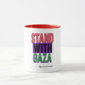 Mit Gaza stehen sie nicht unter Gaza-Völkermord Tasse (Zentrum)