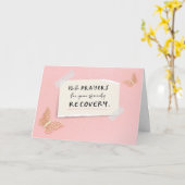Mit Gebeten für Ihre schnelle Erholung Karte (Gelbe Blume)