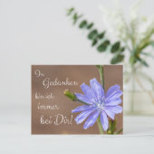 Mit Gedanken bin ich bei Dir! Postkarte (Stehend Vorderseite)