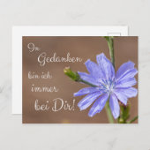 Mit Gedanken bin ich bei Dir! Postkarte (Vorne/Hinten)