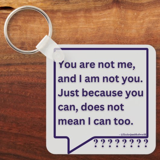 Mit Gedankengedicht zu reden zitieren: "Du bist ni Schlüsselanhänger (Vorderseite)