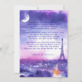 Mit Gedicht Amour Éternel à la Parisienne Einladung (Rückseite)