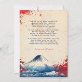 Mit Gedicht Japonesque Harmonie mit Fuji Einladung (Rückseite)