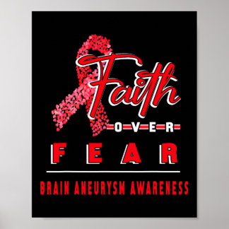 MIT GEHIRN ANEURYSM AWARENESS FAITH IMMER OVER F POSTER