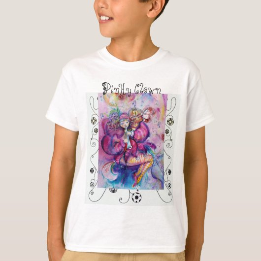 MIT GEOMETRISCHEN WIRBEL GESCHLOSSENE MUSIKPINK T-Shirt (Vorderseite)