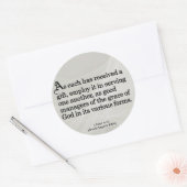Mit Geschenken Gottes 1 Peter 4:10 Runder Aufkleber (Umschlag)