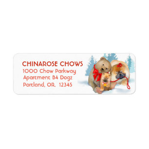MIT GESCHENKEN TragenDE Adressetiketten für CHOW a