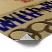 MIT GESCHLOSSENEN AUGEN POSTER (Ecke)