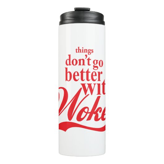 Mit Geweckt geht es nicht besser Thermosbecher (Vorderseite)