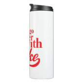 Mit Geweckt geht es nicht besser Thermosbecher (Nach rechts gedreht)