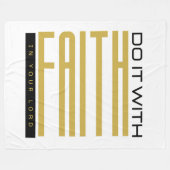 Mit Glaube biblisch machen Fleecedecke (Vorderseite (Horizontal))