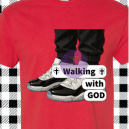 Mit GOD spazieren - Christlich T-Shirt