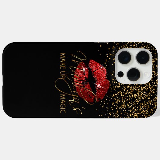 Mit Gold Confetti & Red Lips zaubern Case-Mate iPhone Hülle (Rückseite (Horizontal))