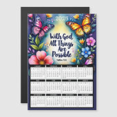 Mit Gott, alles ist möglich 2025 Kalender Magnetkarte (Vorne/Hinten)