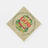 Mit Gott alles Mögliche Bibel Zitat Medium Serviette (Ecke)