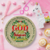 Mit Gott alles Mögliche Bibelangebot 20xx 9" Pappteller (Party)