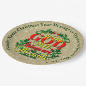 Mit Gott alles Mögliche Bibelangebot 20xx 9" Pappteller (Schrägansicht)