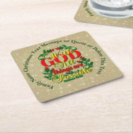 Mit Gott alles Mögliche Bibelangebot Rechteckiger Pappuntersetzer