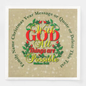 Mit Gott alles Mögliche Bibelangebot Serviette (Vorderseite)