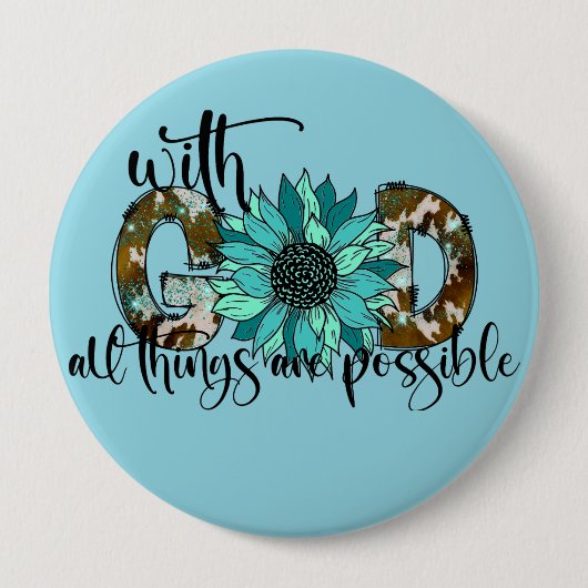 Mit Gott alles Mögliche Knopf Button (Vorderseite)