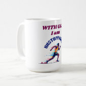 Mit Gott bin ich unaufhaltsam Kaffeetasse (Vorderseite Links)
