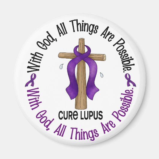 MIT GOTT CROSS Lupus T - Shirt & Geschenke Magnet (Vorne)
