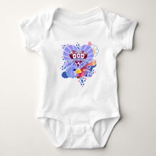 Mit Gott Herzen Baby Strampler (Vorderseite)