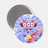Mit Gott Herzen Magnet (Vorderseite/Rückseite)