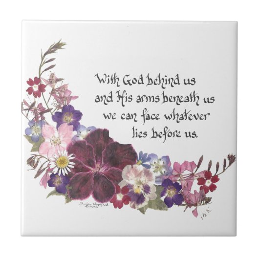 Mit Gott hinter uns… Fliese (Vorderseite)
