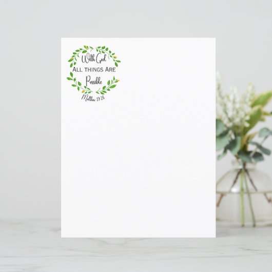 Mit Gott ist alles möglich (Stehend Vorderseite)