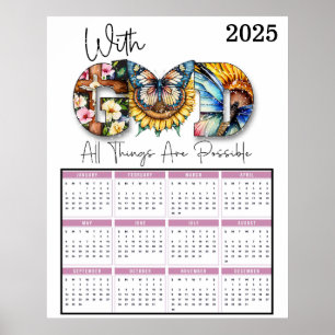 Mit Gott ist alles möglich 2025 Kalender Poster