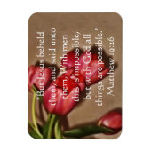 "Mit Gott ist alles möglich" Blumenmagnet Magnet (Vertikal)