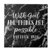 Mit Gott ist alles möglich Christliche Bibel Fliese (Vorderseite)