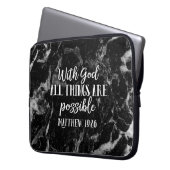 Mit Gott ist alles möglich Christliche Bibel Laptopschutzhülle (Vorderseite Links)