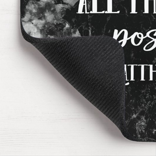 Mit Gott ist alles möglich Christliche Bibel Mousepad (Ecke)