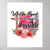 Mit Gott ist alles möglich Christliche Bibel Poster (Vorne)