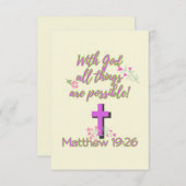 Mit Gott ist alles möglich Einladung (Vorne/Hinten)