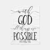 Mit Gott ist alles möglich Fleecedecke (Vorderseite)