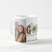 "Mit Gott ist alles möglich" Foto Tasse (Vorderseite Links)
