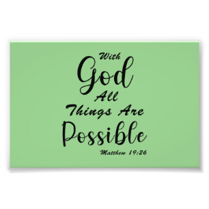 Mit Gott ist alles möglich Fotodruck